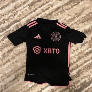 Adidas Kids Black and Pink Sports Jersey